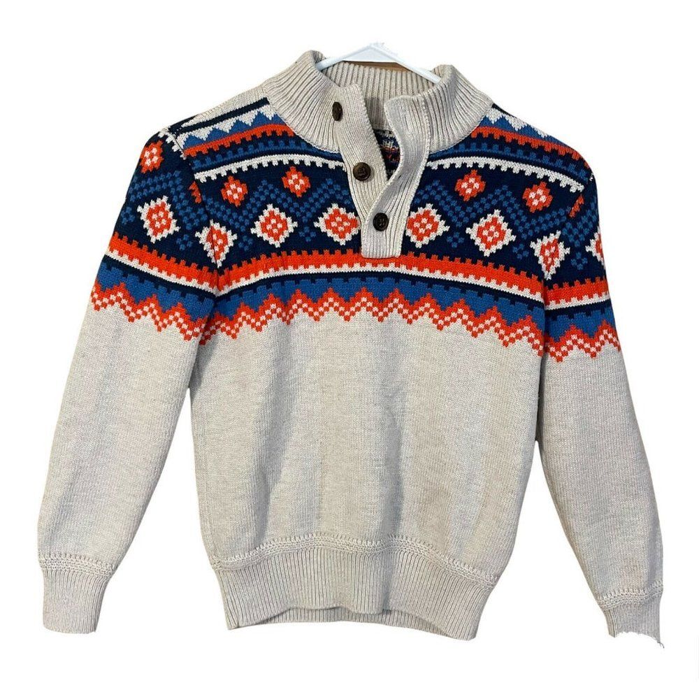 gap kids boys large collared cardigan button up heavy weight sweater Winter